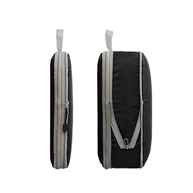 Dobrável Viagem Compressível Embalagem Cubos, Saco De Armazenamento À Prova D' Água, Mala De Nylon, Portátil com Bolsa, Organizador Da Bagagem, 3Pcs