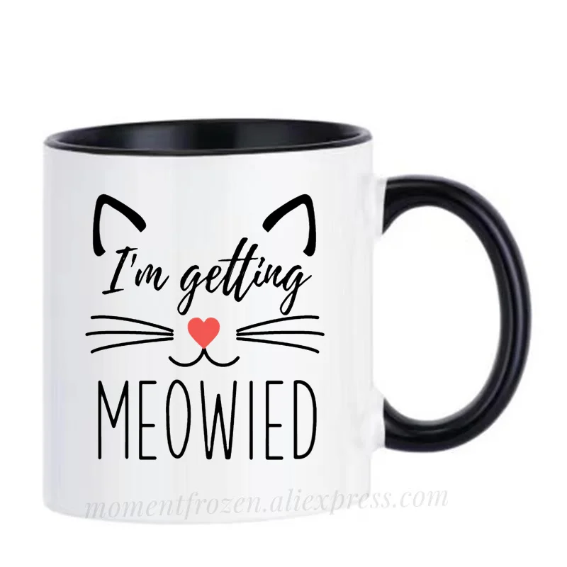 

Cat Cups Married Engagement Wedding Tea Coffee Mugs Groom Bride Gift Home Decal Milk Tableware Coffeeware Teaware Beer Drinkware