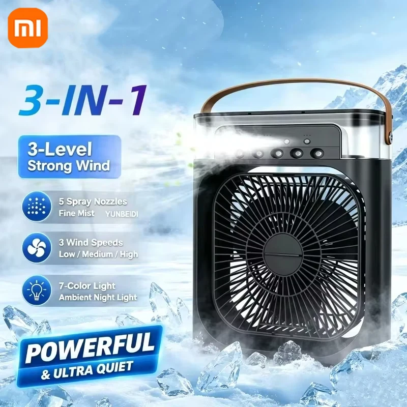 Home Office Gadgets - Xiaomi Klimaanlage 3-in-1 Ventilator Haushalts-Mini-Luftkühler LED-Nachtlicht