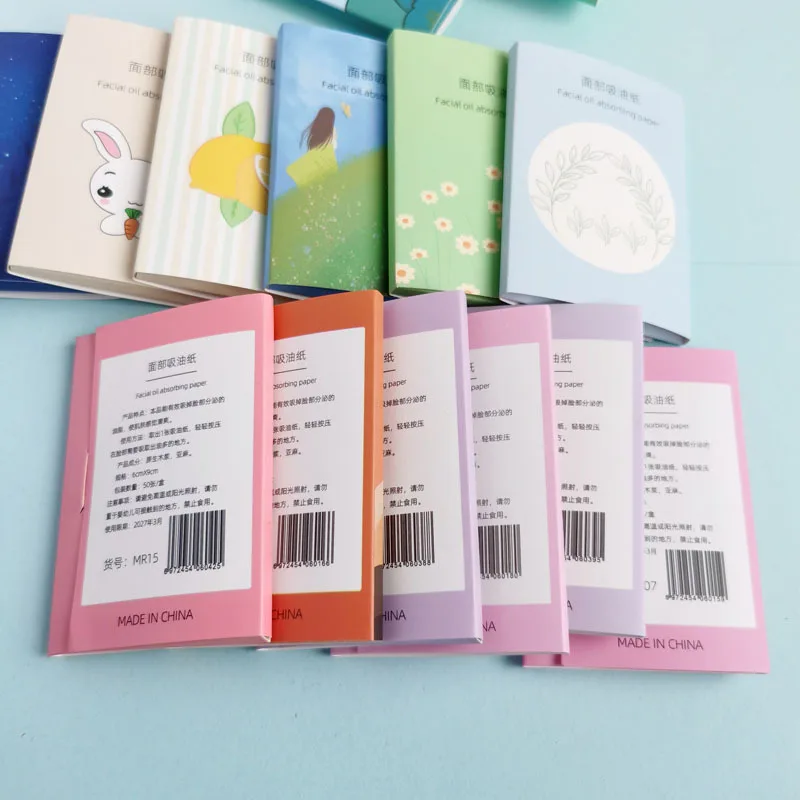 

50pcs Facial Oil Absorbing Paper For Female Students Facial Oil Absorbing Paper Fragrance Portable Box