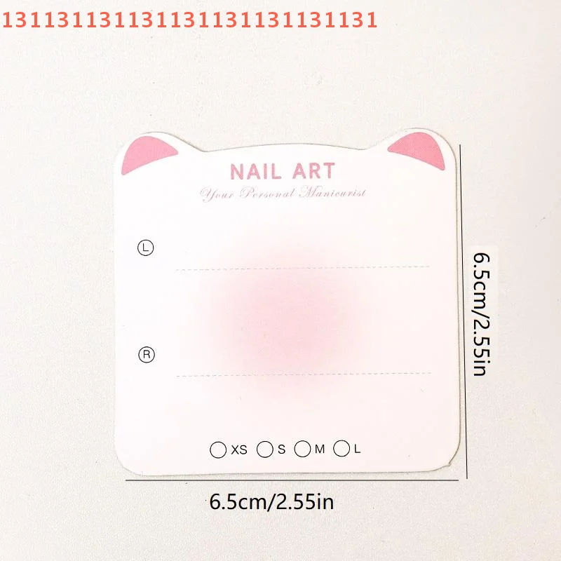 Square Nail Art Display Photo Props Card False Nail Tips Manicure Tools Press On Nail Bottom Cardboard Cards Packaging Bag