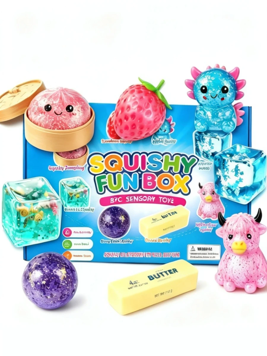 8 szt./zestaw Miotła Cukrowa Squishy Zabawka Senzoryczna Leczyca Stres i Napięcie z Powolnym Odbiciem, Blind Box dla Dorosłych, Zabawa na Biurku — 2