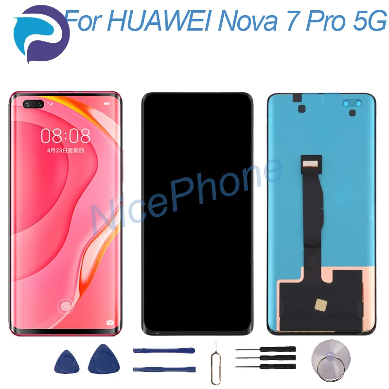 Новый, проверенный дисплей LCD с сенсорной панелью и дигитайзером для HUAWEI Nova 7 Pro 5G (JER-AN10/AN20)