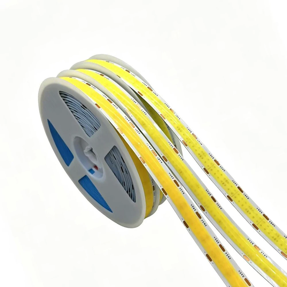 5M Double Row COB LED Strip High Brightness 624 LEDs/m FOB RA90 Flexible Tape 3000K 4000K 6000K Led Lighting Dimmable DC12V/24V