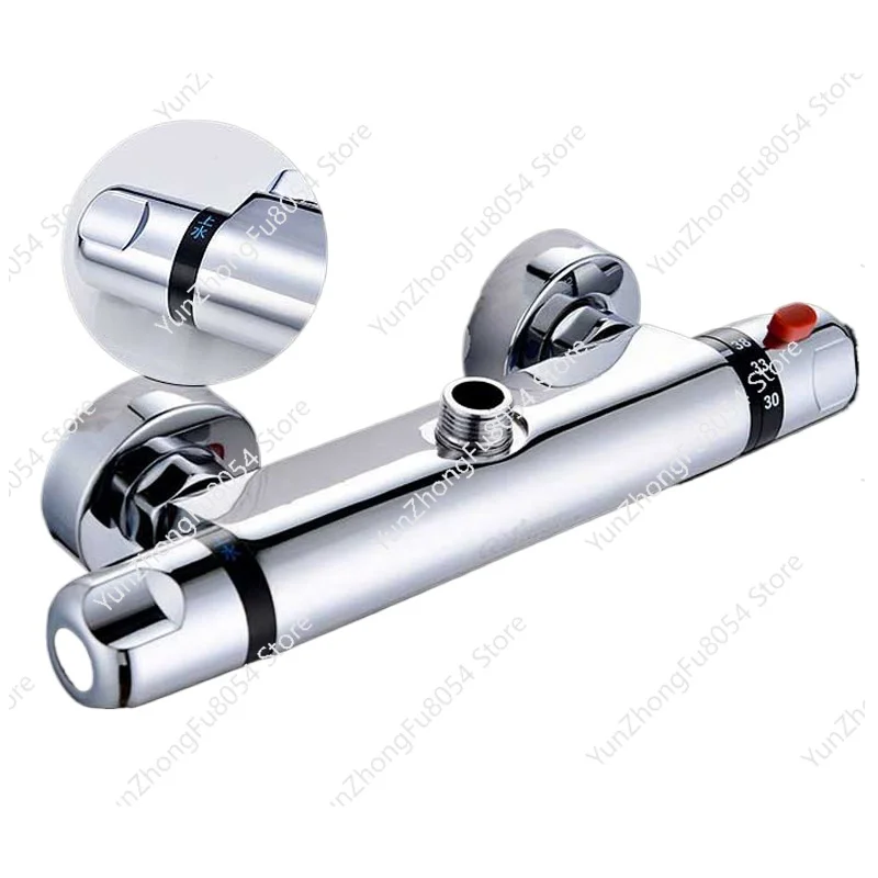 

Intelligent thermostatic mixing valve shower faucet with concealed all-copper solar energy automatic temperature control