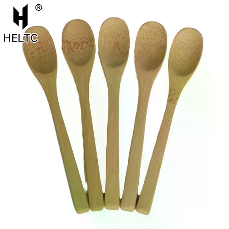 5Pcs Wooden Honey Spoon Ecofriendly Household Tableware Bamboo Kitchen Condiment Scoop Coffee Spoon Dessert Spoon Teaspoon