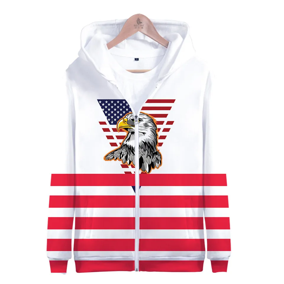 3 to 14 years kids hoodies USA Flag American Stars and Stripes clothing boys girls sweatshirt outerwear jacket children clothes