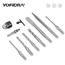 10pcs Electric Hammer Drill Bit Non-Slip Twist Screwdriver Tool Accessories Set Electric Hammer Drilling Accessories