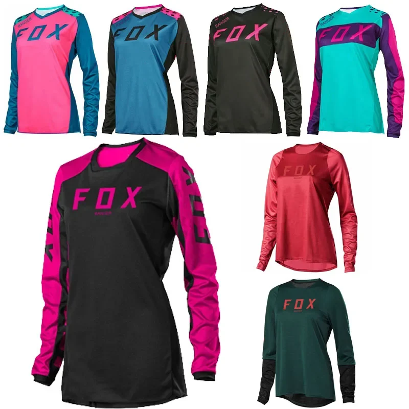 

2024 WOMEN Downhill Jerseys Hpit Fox Mountain Bike MTB Shirts Offroad DH Motorcycle Jersey Motocross Sportwear Clothing Bike