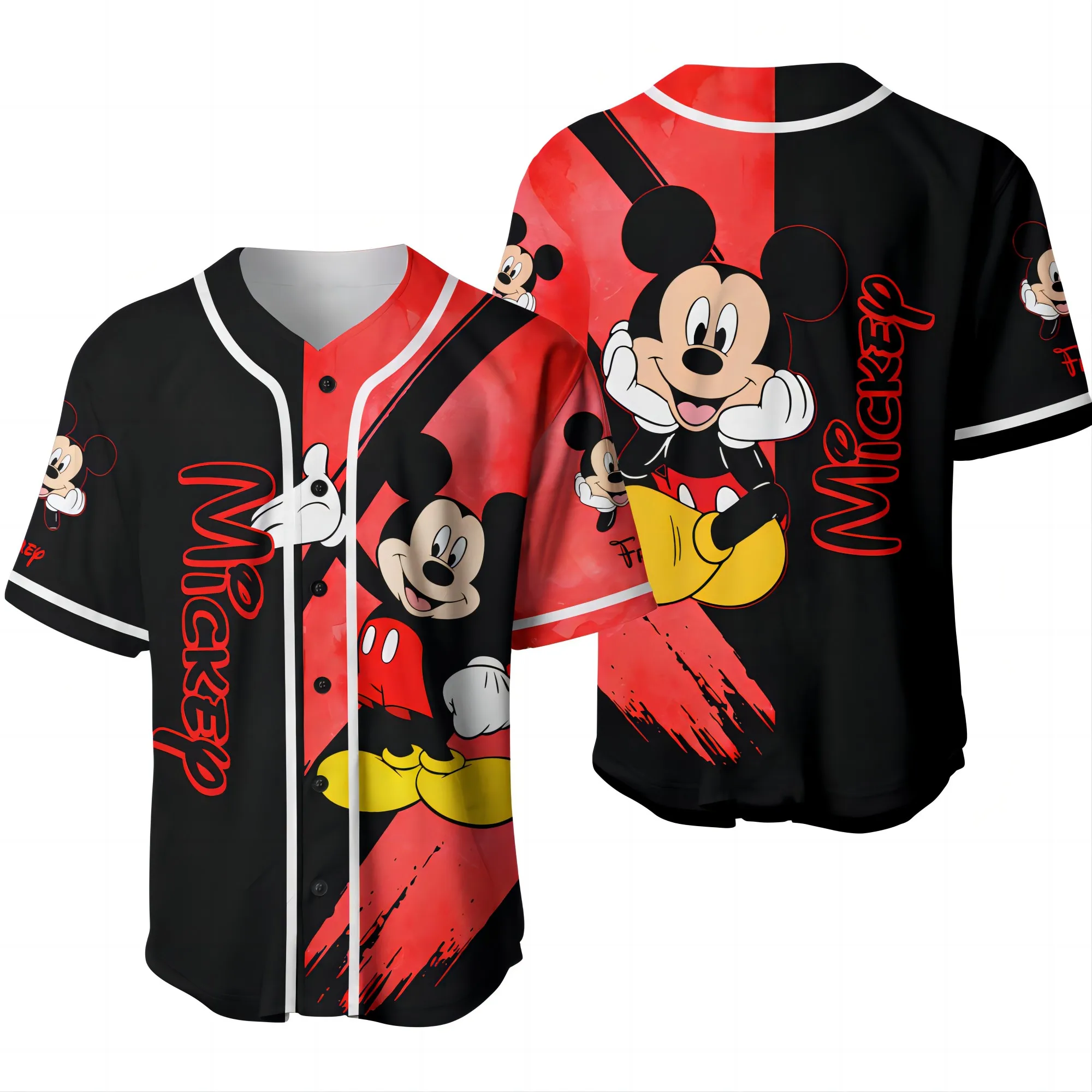 

2024 Disney Cute Pig Winnie the Pooh Pink Baseball Jersey Baseball Shirt 3d Disney Men's Women's Jersey T-Shirt