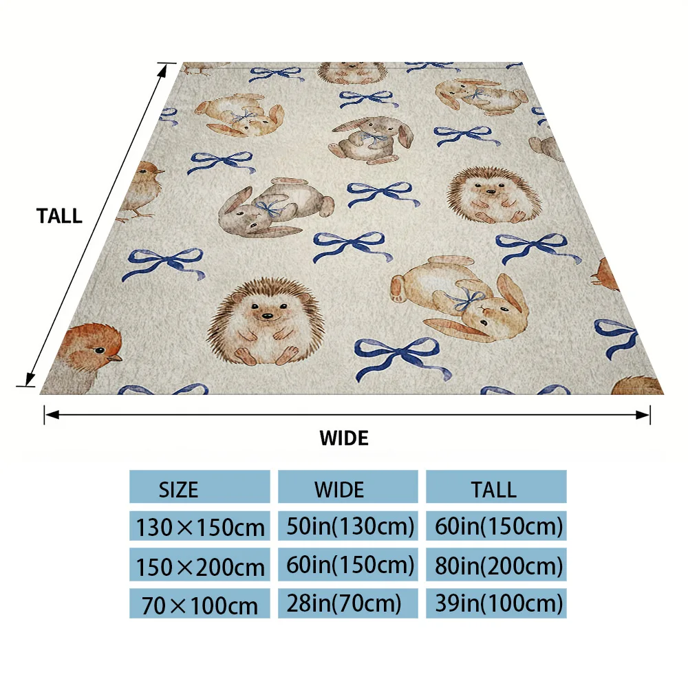 Forest Friends Nap Blanket,Flannel Blanket,Suitable For Sofas,Beds,Cars,Rooms,Offices,Camping,Exquisite Gift Blankets