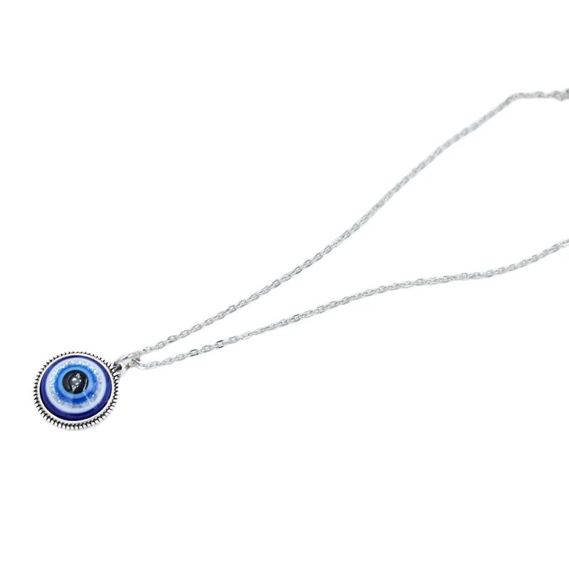 Vintage Punk Evil Eye Necklaces  Blue Eyeball Connect Exaggeration Multiple Dense Evil Eyes Necklace