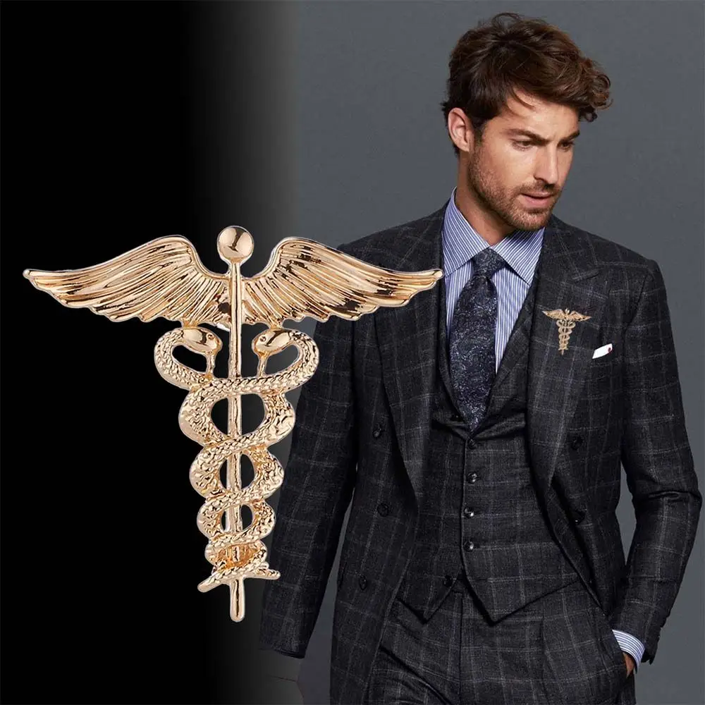 Fashion Retro Angel Wings Men's Badge Brooch Pin Snake Brooches Lapel Medal Women Shirt Collar Clothing & Accessories