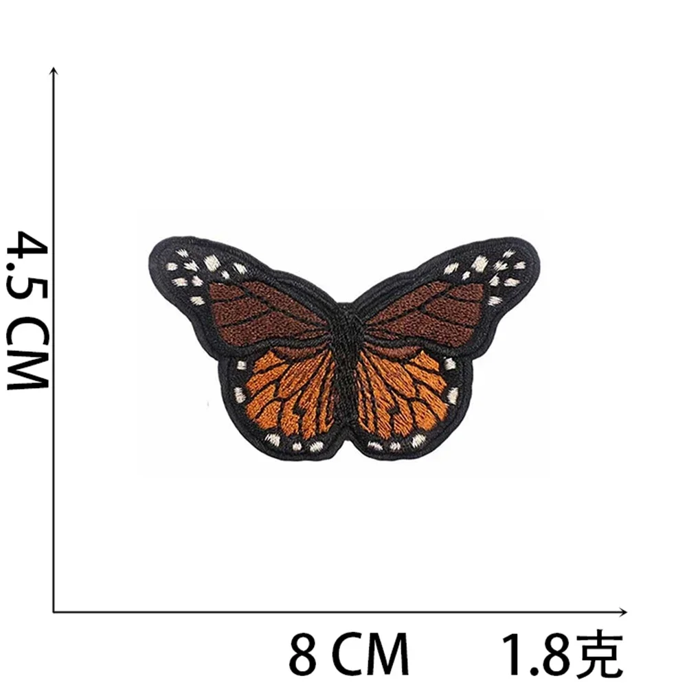 Embroidered Patch Iron On Patches for Clothing Pocket Butterfly Clothes Stickers Fabric Sewing Thermal Adhesive Applique Fusible