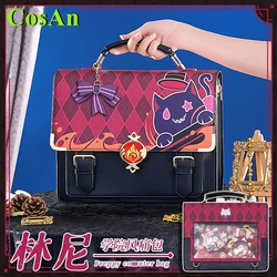 CosAn Game Genshin Impact Lyney Bag Cosplay Costume Message Bag Commuter Shoulder Pain Bag Role Play Clothing