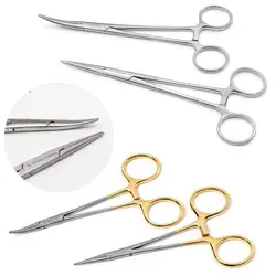 Hemostat Halsted-Mosquito Forceps, Curved Straight 1x2 Teeth Stainless Steel Micro Surgery Artery Forceps Instruments