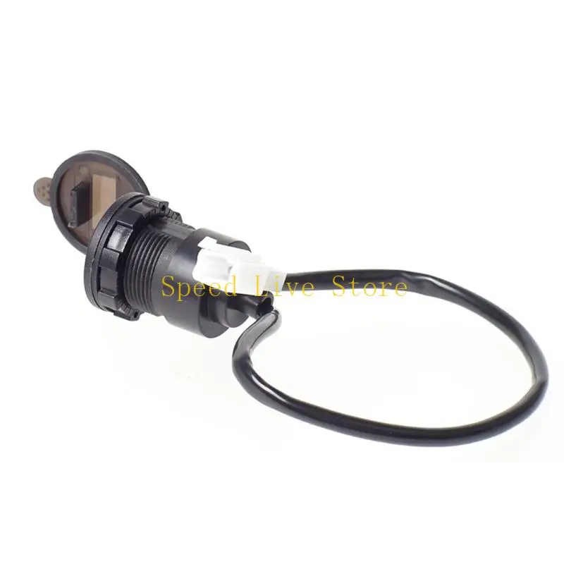 547C Shockproof ABS Motorcycle Phone Chargers With 2 USB Port LED Display