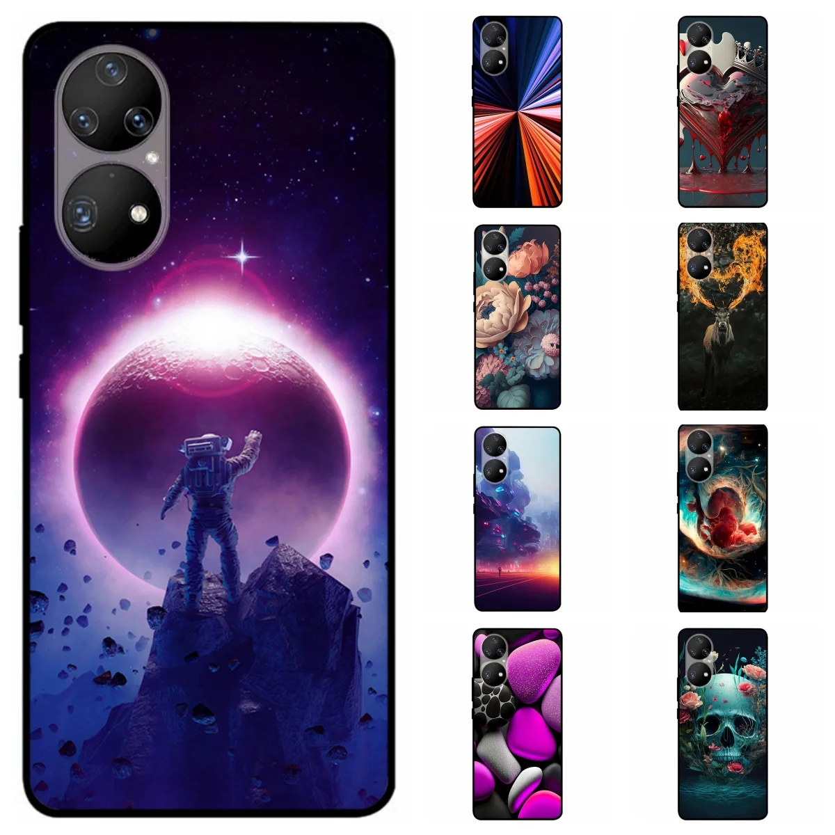 For Huawei P50 Pro P50E Case Silicone Cover Back Case For Huawei P50Pro P 50 Phone Case Silicon Bumper Fundas Protective Cover