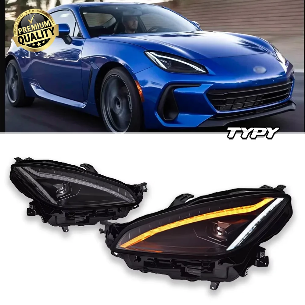 

Автомобильная фара для Toyota GT86/BRZ, обновление 2021-2023, модифицированная для нового динамического указателя поворота, автомобильная светодиодная фара в сборе