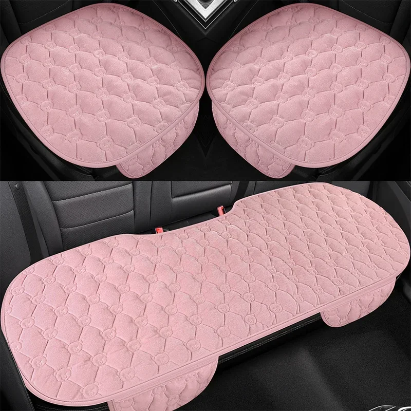 

Winter short plush car single piece seat cushion thickened warm front single seat square cushion rear row long cushion