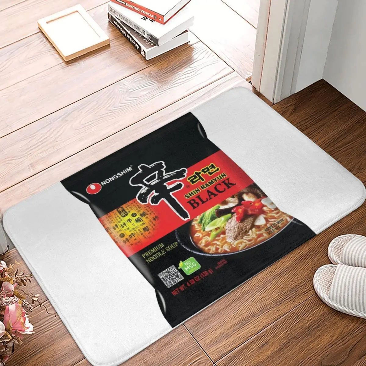 Nongshim Shin Ramyun Doormat Rug Carpet Mat Footpad Polyester Anti-slip Dust-Proo Entrance Kitchen Bedroom Balcony Toilet