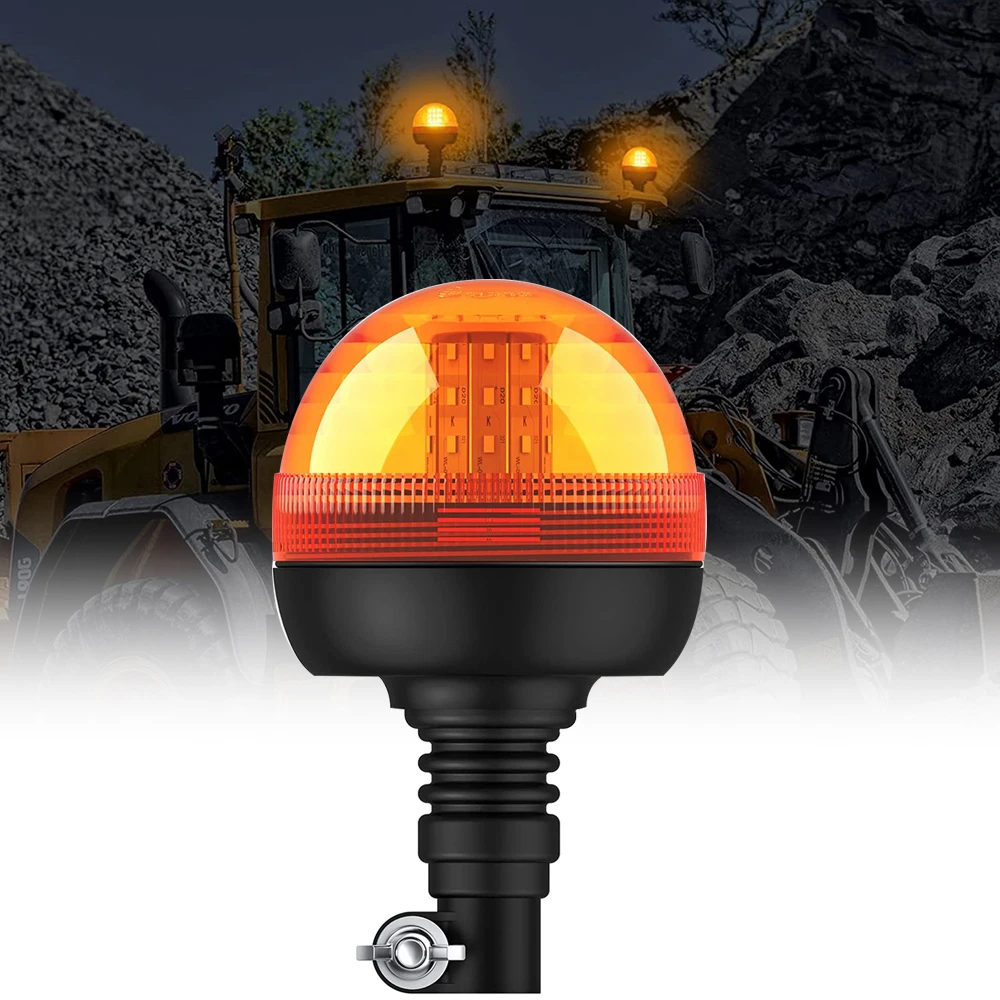 

Фонарь для тягача, желтого цвета, 12 В, 24 В Трактор John Deere Грузовой автомобиль LED вращающийся светодиодный сигнал тревоги мигающий Амбер гибкий аварийный маяк лесное хозяйство 12V 24V