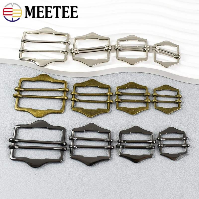 

10/20Pcs 20-40mm Metal Buckle Bag Strap Double Pin Slider Clip Clasp Webbing Belt Adjust Hook Buckles Clothing DIY Accessories