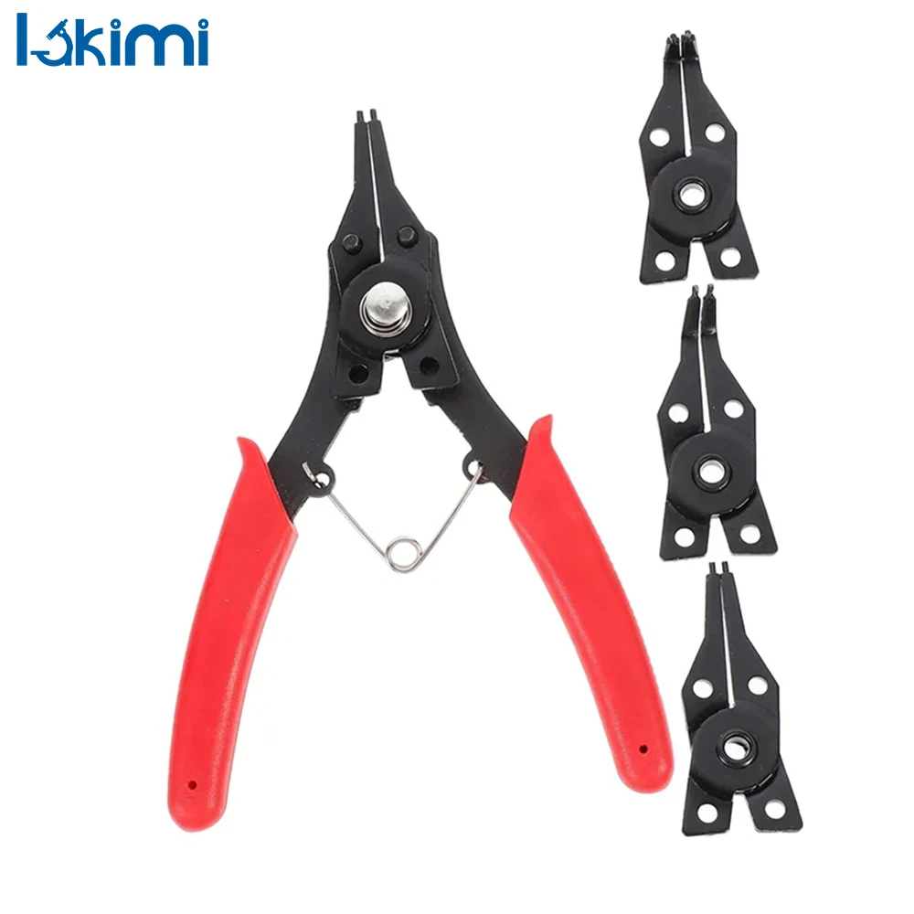 

Snap Ring Pliers 4-in-1 Spring Release Tool - Red, Used for Candle Cover Disassembly & Snap Ring Repair LA-AA30