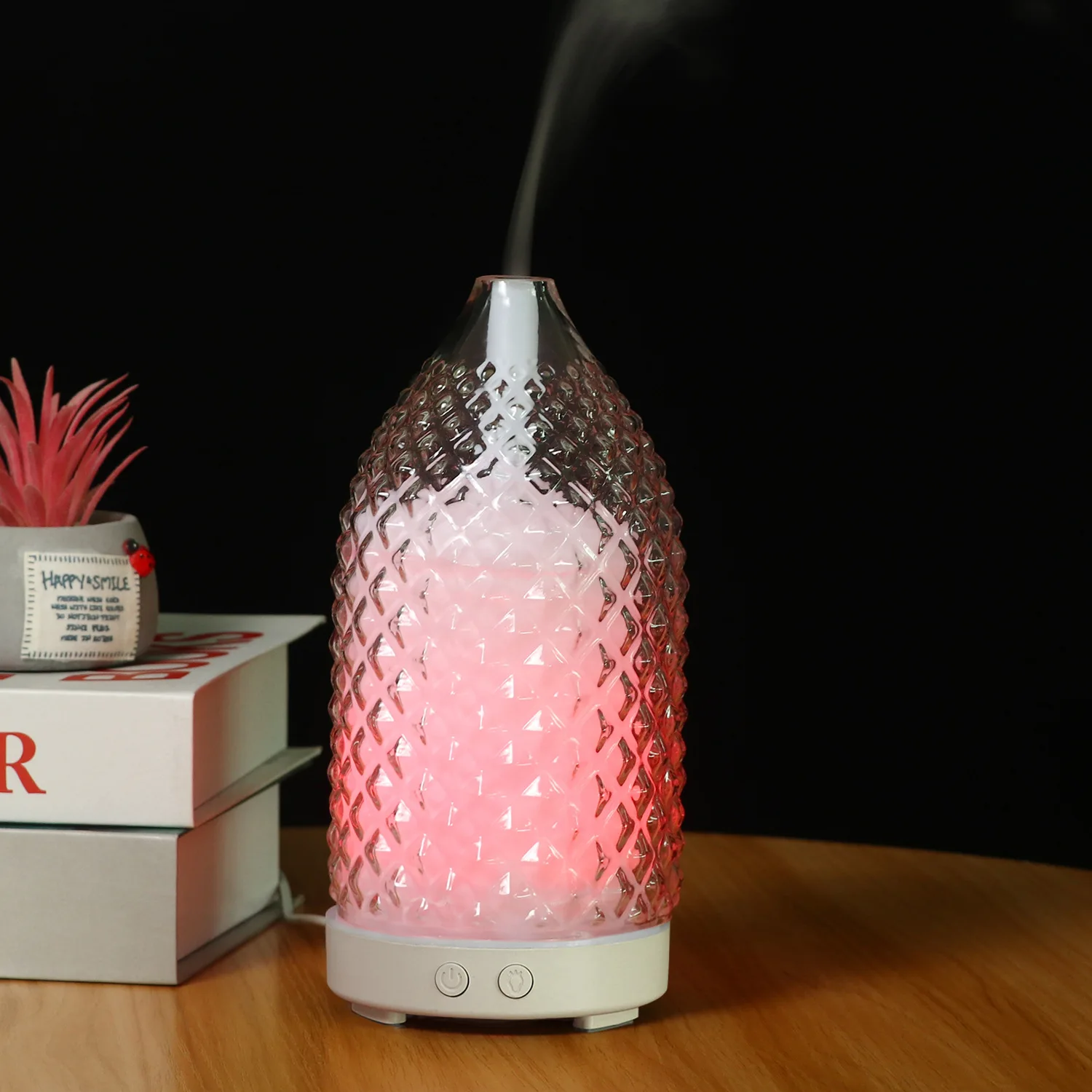 

Ультразвуковой диффузор и увлажнитель воздуха Grid Glass, 7-цветная LED-подсветка