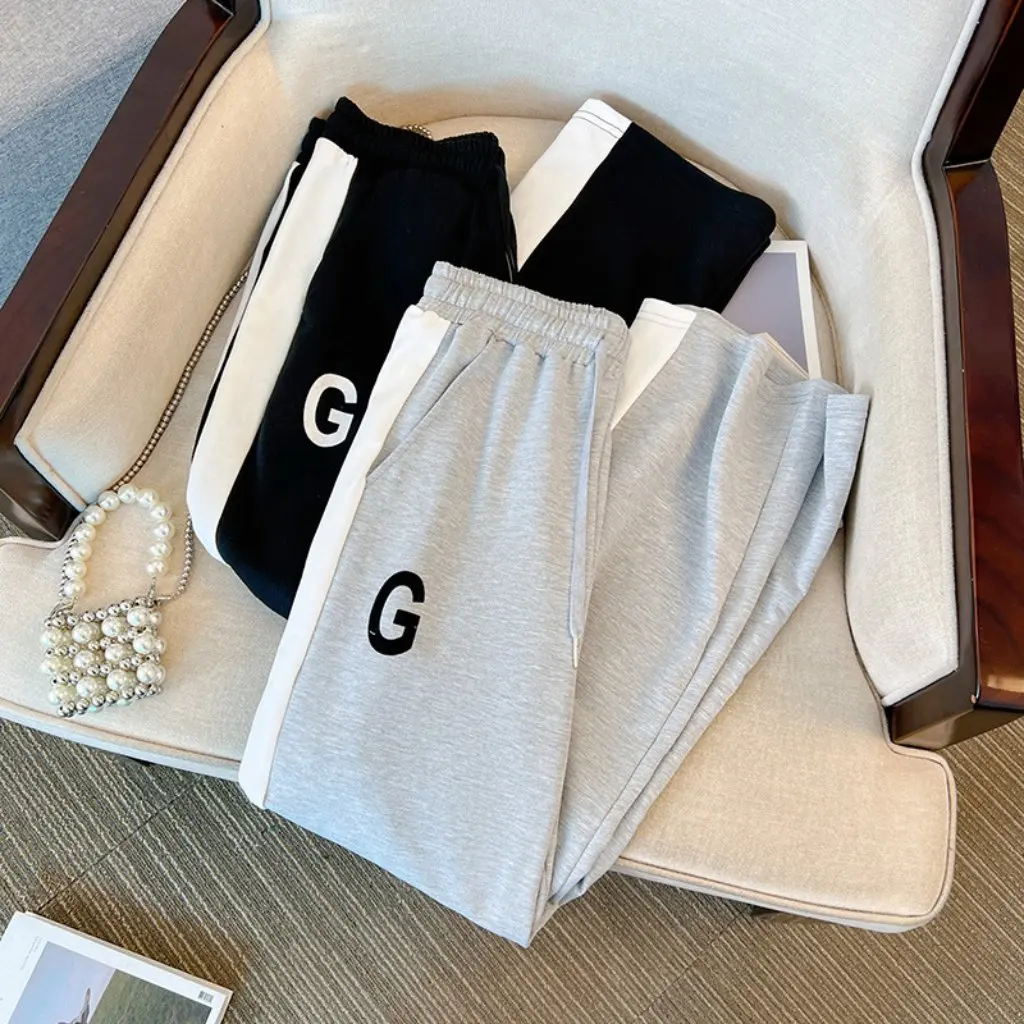 

Extra Large Size Women's Wide Leg Pants 60.00 Kg-175.00 Kg Loose Slimming Casual Trousers for Chubby Girls Autumn New Arrival