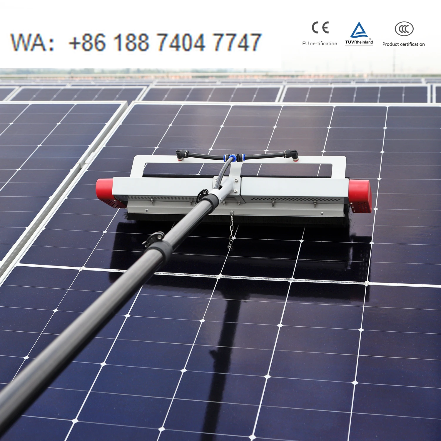 Commercial and Industrial Solar Panel Cleaning Roller Brush Soft Nylon Bristle Material for Photovoltaic Panel Dust Removal