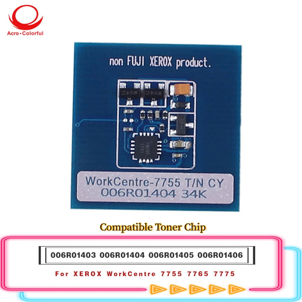 006R01403 006R01404 006R01405 006R01406 Reset Toner Chip for Xerox WorkCentre 7755 7765 7775 South America Middle Eastern