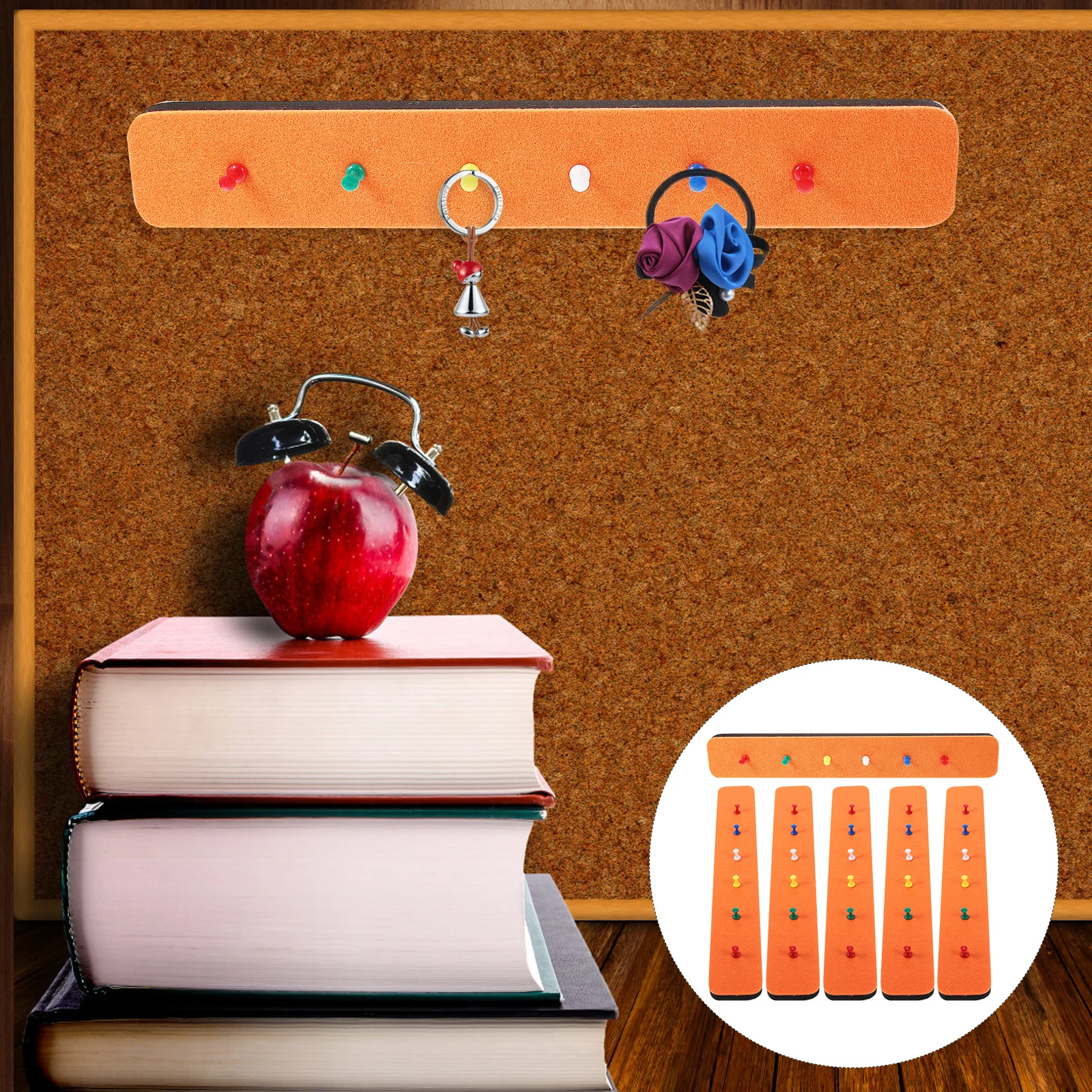 1Set Felt Pin Board Strip Easy Install Notice Board Wall Decor Bright Colors Practical Use Bulletin Boards Pin Boards for Walls