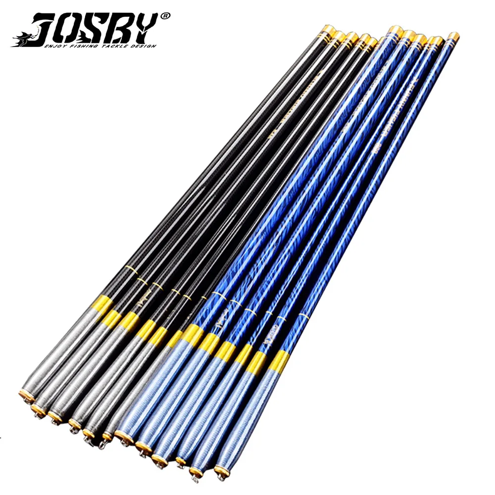 

JOSBY Carbon Fiber Telescopic Fishing Rod Ultra-light Stream Hand Pole Carp Feeder Tenkara 2.7/3.6/4.5/5.4/6.3/7.2M pesca