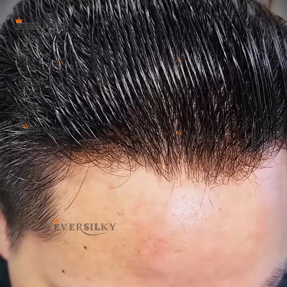 

Натуральный черный парик-система для мужчин, 80% плотность, ультратонкий 0.02 мм, с невидимой линией роста волос, из натуральных человеческих волос, серый, для маскировки седины