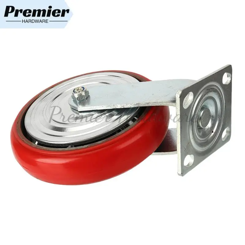 Roda universal de núcleo de ferro de 8 polegadas de nível industrial com suporte antiferrugem espesso perfeito para uso móvel de equipamentos pesados