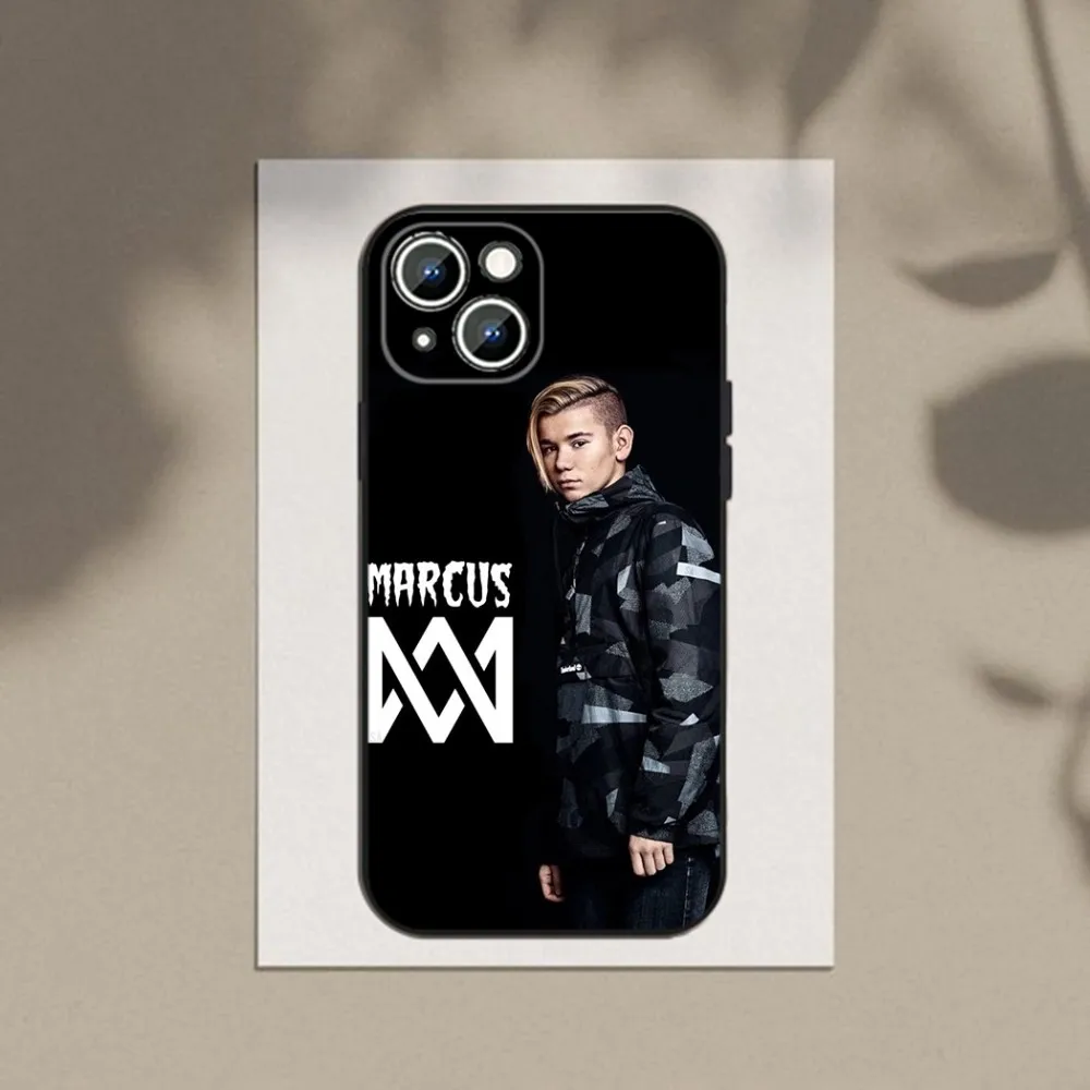 M-Marcus and M-Martinus   Phone Case For Apple iPhone 15,14,13,12,11,XS,XR,X,8,7,Pro,Max,Plus,mini Silicone Black Cover