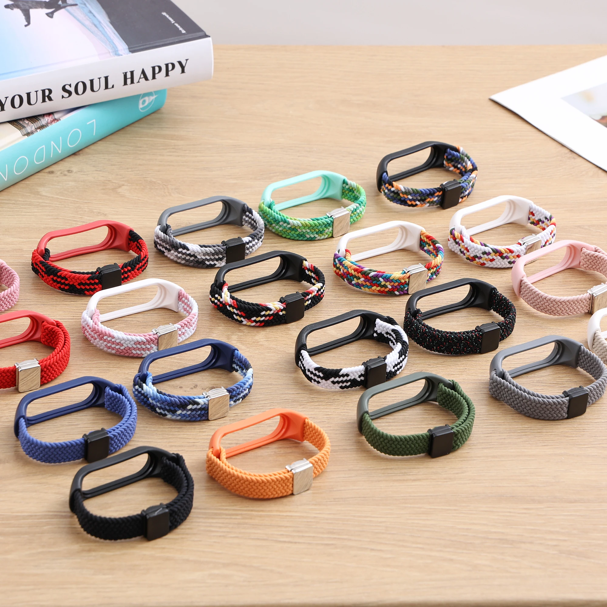 For Xiaomi Mi Band 8 Smart Band Nylon weaving Strap Correa Wristband Bracelet Watchbands Mi band 8 ремешок на mi band 8 pulseira