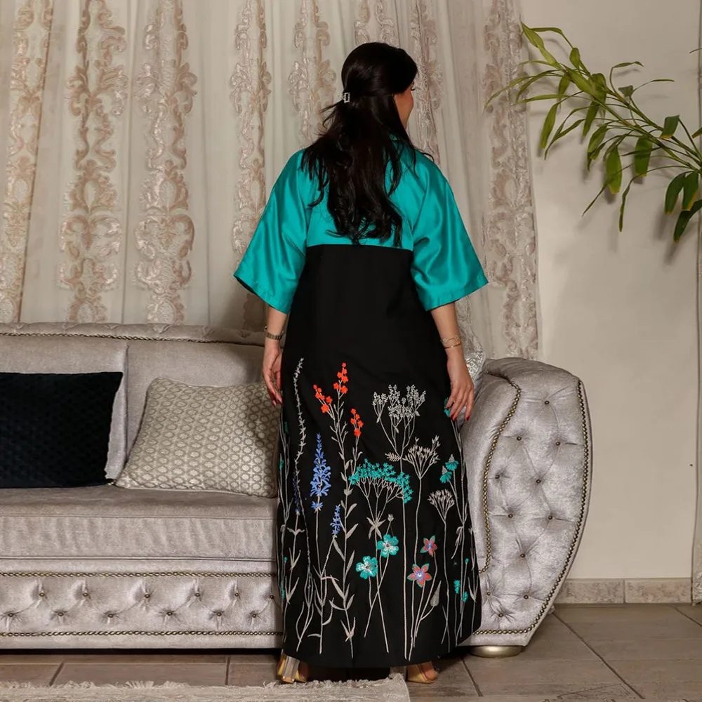 Vestido muçulmano para mulheres, Ramadã, Eid, Abaya, Dubai, Turquia, Islã, Árabe, Língua, Caftan, Marocain