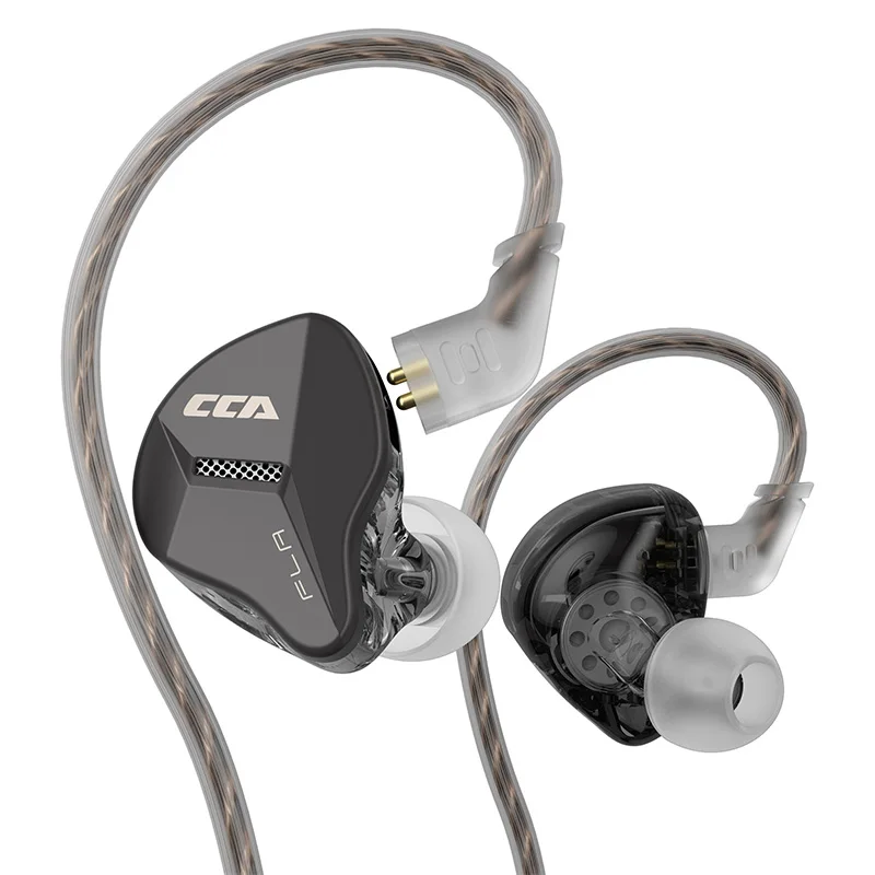 CCA FLA Metal HiFi Wired Headset In Ear Monitor Earbuds Headphones With Microphone Bass Game Music Outdoor Detachable Earphones