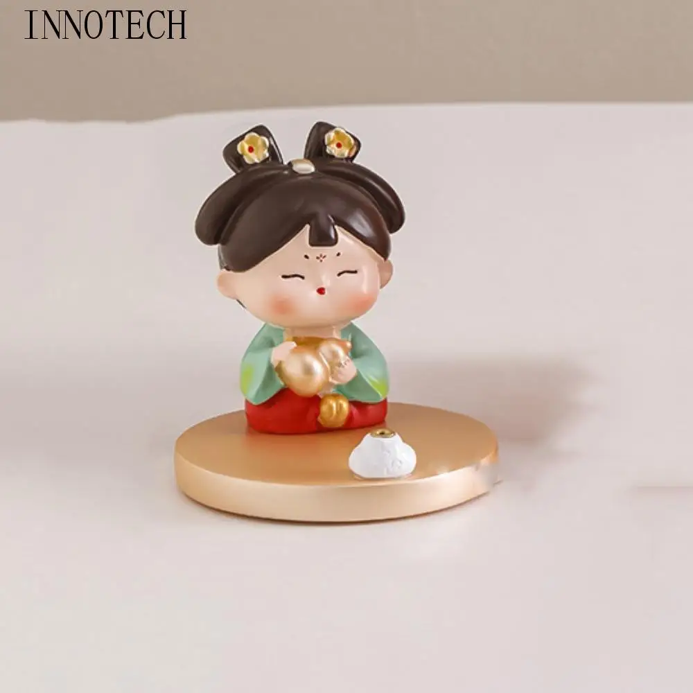 

Смола, подставка для телефона в древнем стиле, древняя одежда для девочек, противоскользящий держатель для мобильного телефона в китайском стиле, мультяшные поделки своими руками