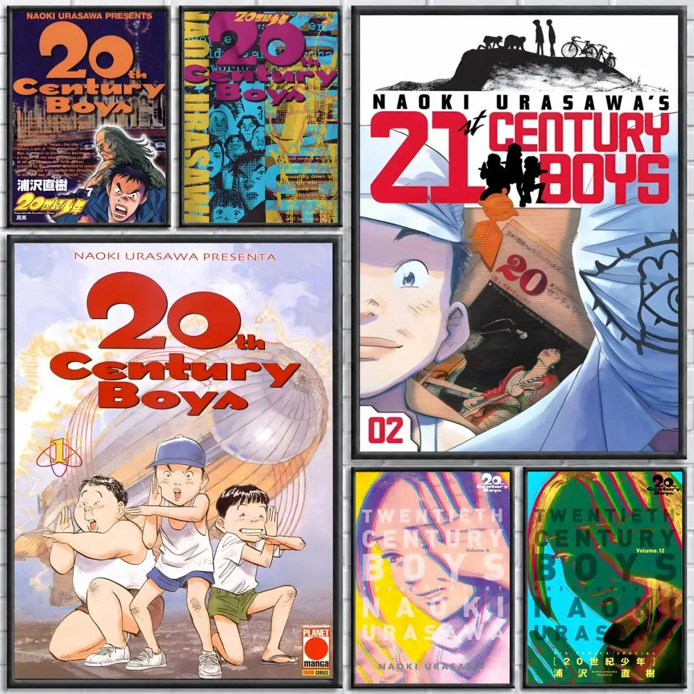 Póster de manga 20th Century Boys, pegatina de pared impermeable, autoadhesiva, arte HD, decoración para dormitorio y bar