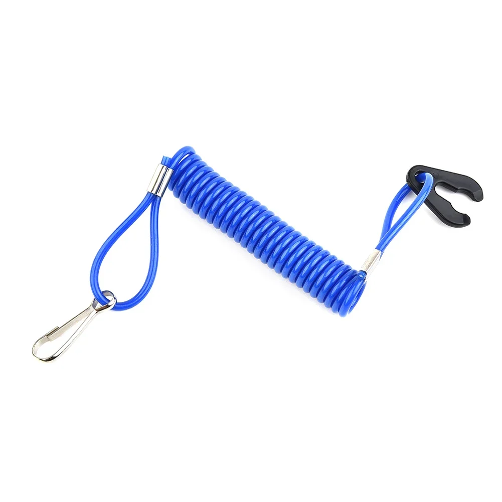 1pcs TPU+PVC Jet Ski Outboard-Stop Kill-Key Floating Safety Lanyard Rope Blue For   Parts  Accessories For Honda