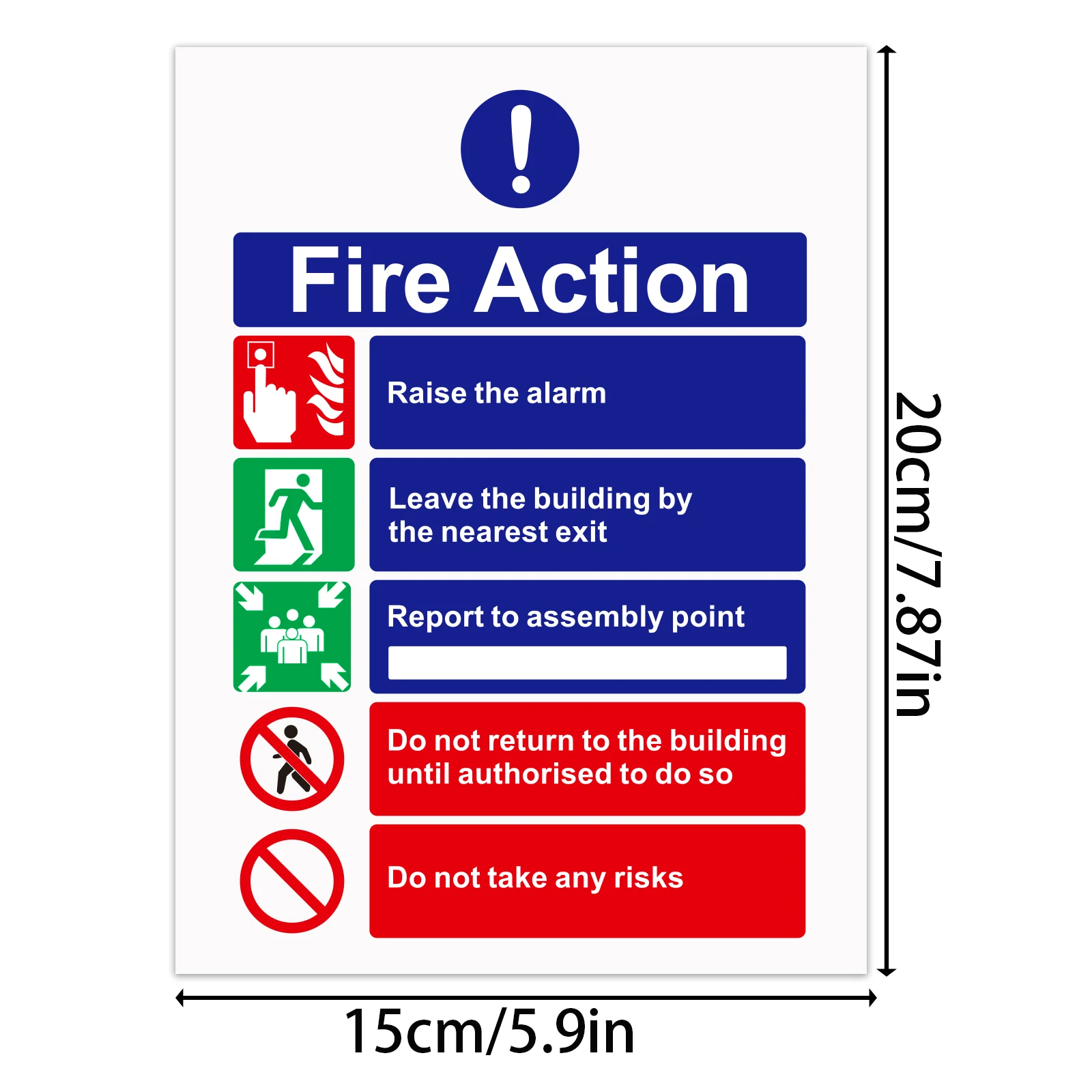 5Pcs 5.9*7.87in Waterproof, Oil-Proof, Safety Warning Operation Instruction Stickers, Emergency Operation Instruction Stickers