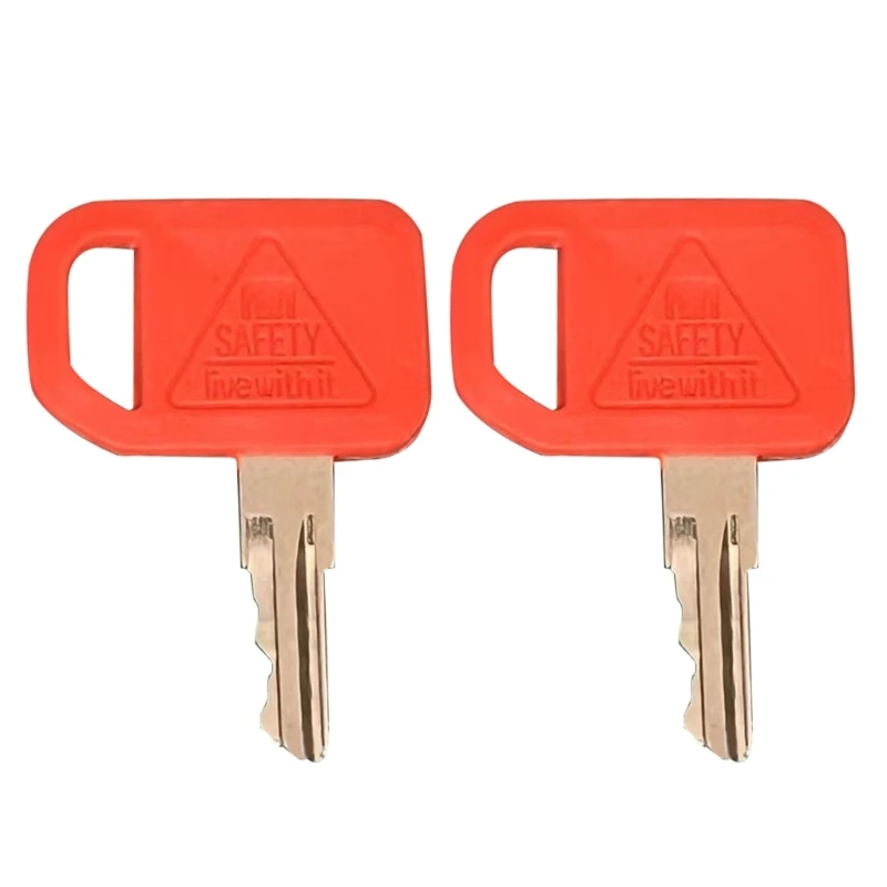 2-piece/set Loader Excavators Keys Heavy Equipment Ignition Keys Plastic & Metal Keys Durable for AT195302 AR51481