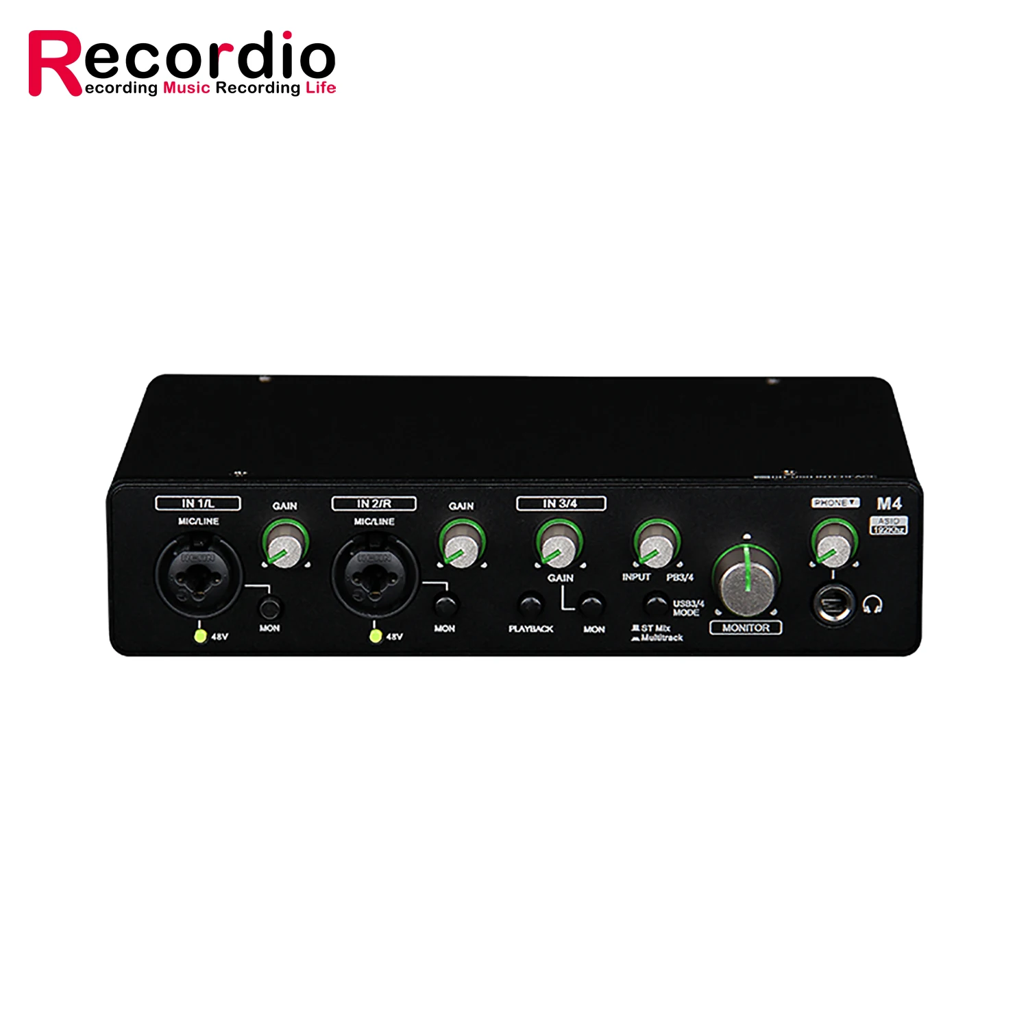 4-channel recording sound card audio interface support ASIO