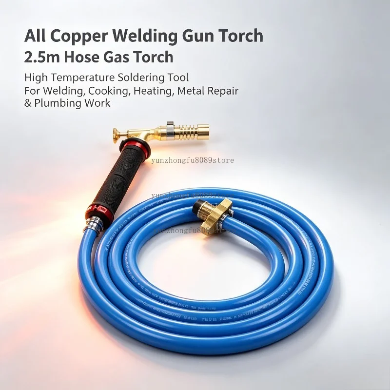 Welding Gun Torch Machine Tools 2.5 Meter Hose for Soldering Weld Cooking Heating