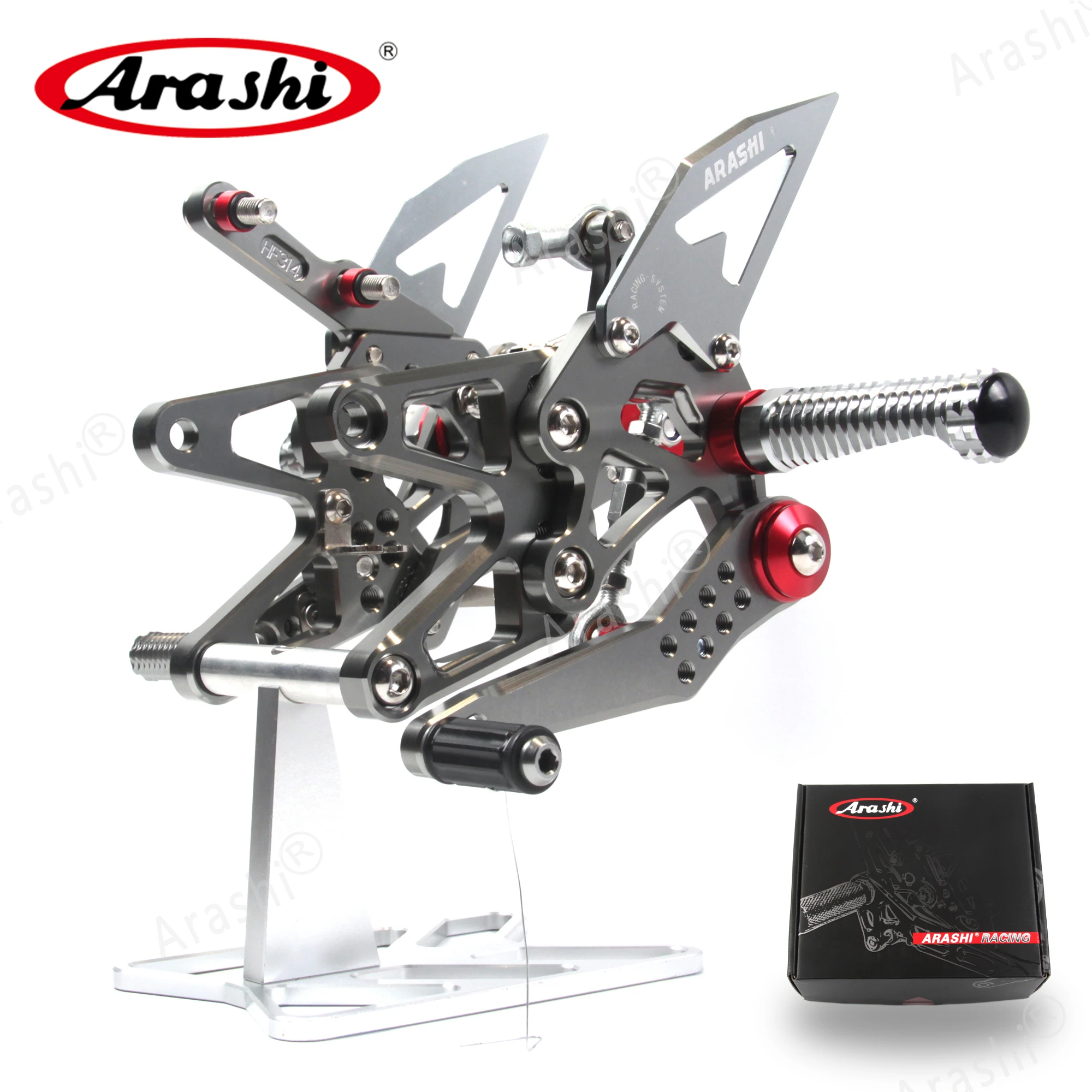 ARASHI CNC Adjustable Footrests For DAYTONA 675 675R 2013-2018 Foot Pegs Rider Rearset 2014 2015 2016 2017 Aluminum