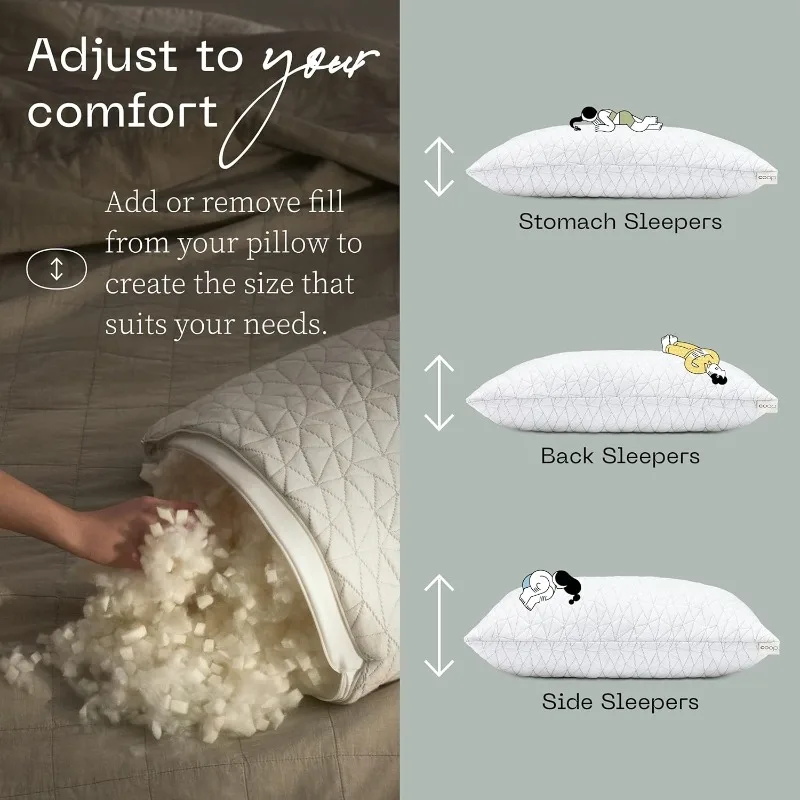 Original AdjustablePillow,Bed Pillows for Sleeping,Cross Cut Memory FoamPillows-Medium Firm Back,Stomach and Side Sleeper Pillow