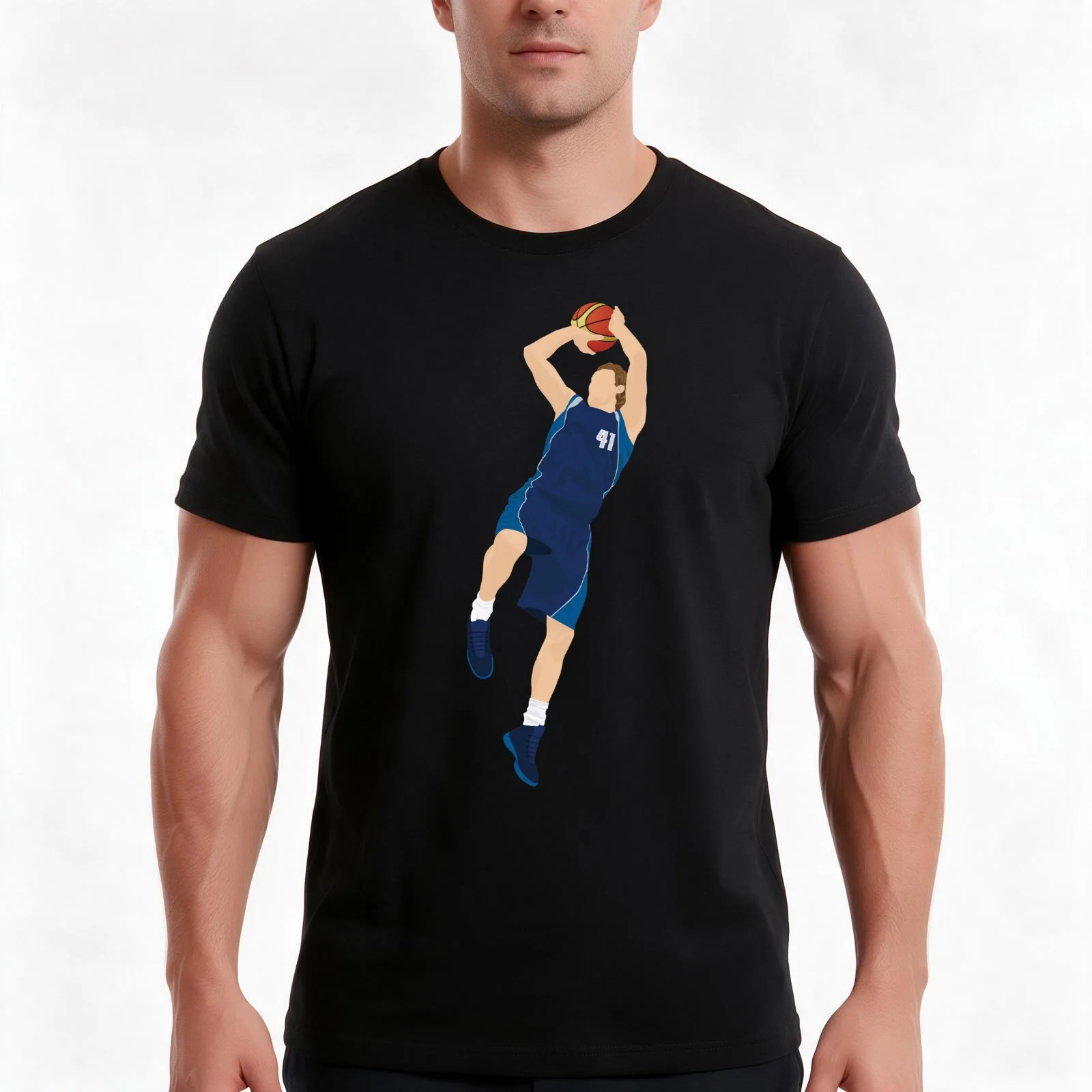 Basketball player 3 points T-Shirt, Summer Casual Cotton Tee, Oversized Streetwear Tops, Vintage Graphic Print, Unisex Men Women